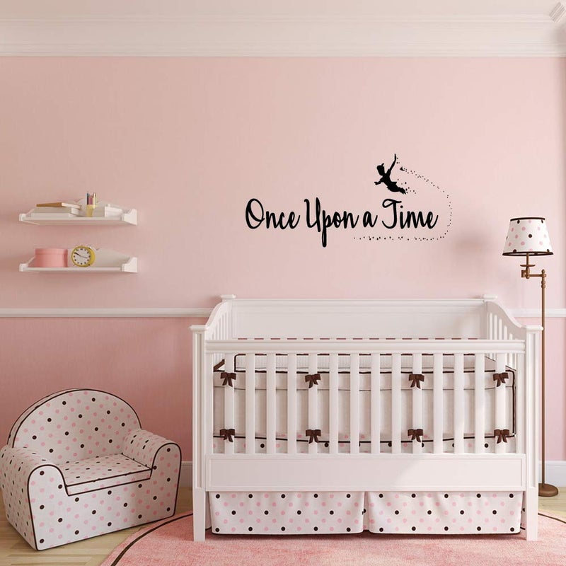 MOVANKRO Once Upon a Time Nursery Wall Quotes Decals Vinyl Lettering for Kids Room Decoration Graphic Motto Art Letters - Image 3